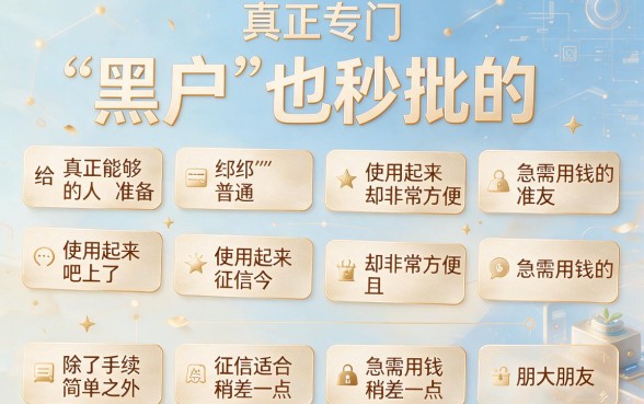 适合黑户2026无视征信秒批借款平台，商城口子人人1000起，这5个APP轻松下款40000