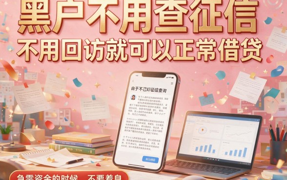 2026年4月最新！黑户不查征信不回访的正规借钱渠道，这5个对征信要求低的借钱口子，人人6000必申！