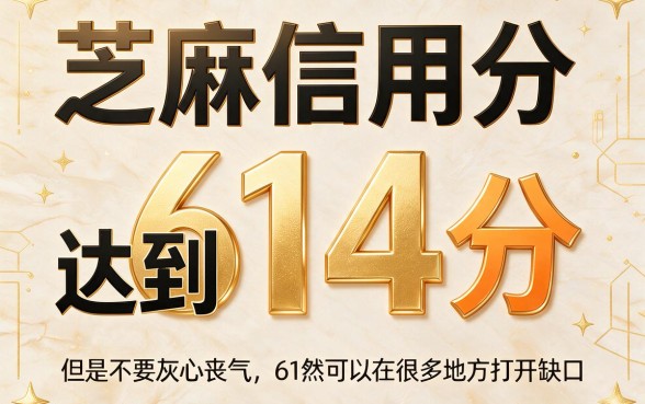 芝麻信用分614在哪里可以贷款？2026这5个正规靠谱黑户贷款平台速速收藏！