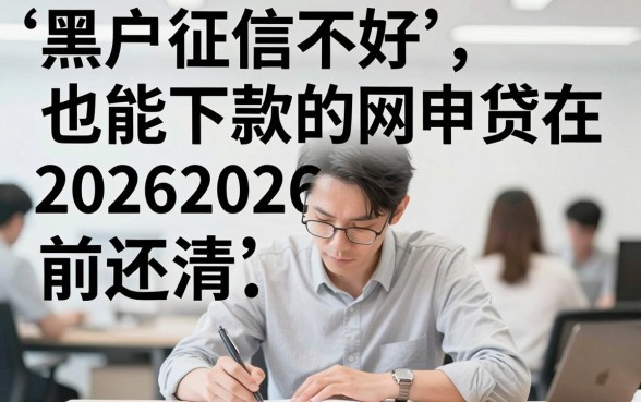 黑户征信不好也能借9000？这5个网贷口子2026年还款，下款稳！