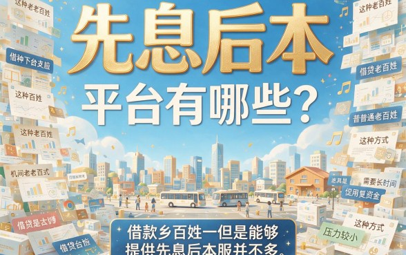 2026年必看：什么平台借款先息后本？这5个5000贷款口子要求不高