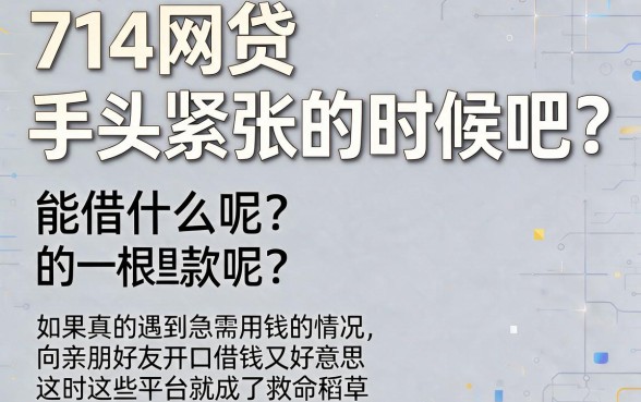 2026年藏不住了！这5个直接放款的714网贷平台，究竟有哪些可以借？