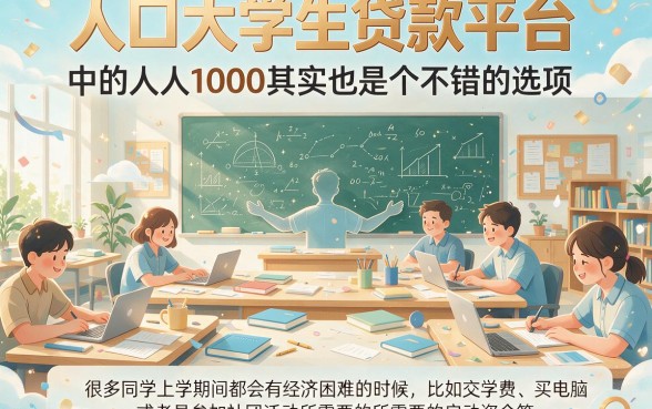 大学生贷款平台哪个好？人人1000起，这3家网贷借钱6000要求不高，用着舒心！