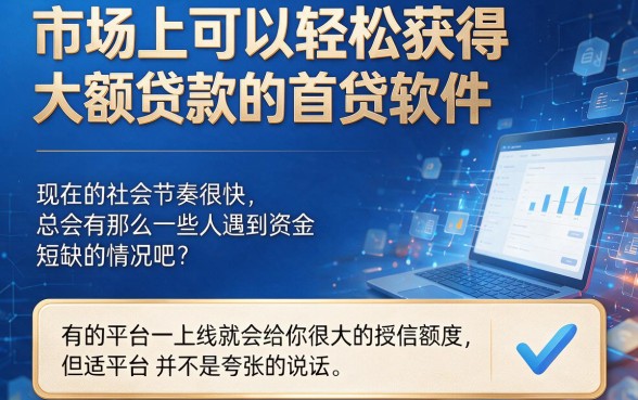 2026实测:这5个靠谱网贷口子,哪一个软件贷款第一次额度会高?