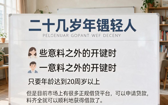 20岁就能借的正规网贷2026实测！这5个满20岁可申请70000的APP，流程简单到爆