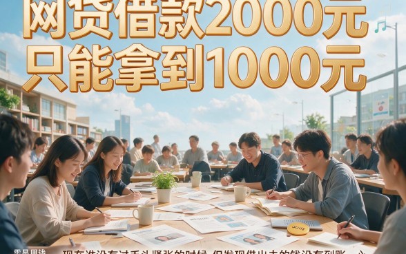 黑网贷借两千到账一千太坑了！2026年这5个贷款平台三万到账一万二更离谱