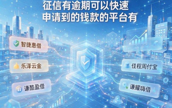 征信有逾期急用钱？2026年这5个快速借钱平台必申！1000元口子秒到账
