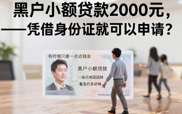 适合黑户凭身份证即可申请2000元小额贷款，这5个借钱APP对征信要求不高，急用钱超方便