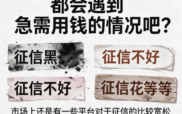 征信花了、黑了、烂了还能在哪小额贷款？2026年前辈亲测：这5个口子征信不好也能借4000