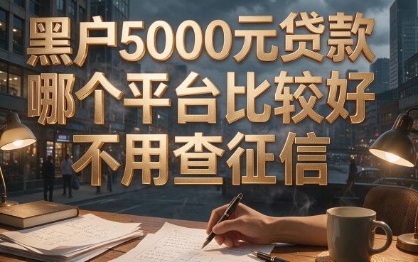 黑户5000元贷款哪个平台好？不看征信的靠谱选择深度解析