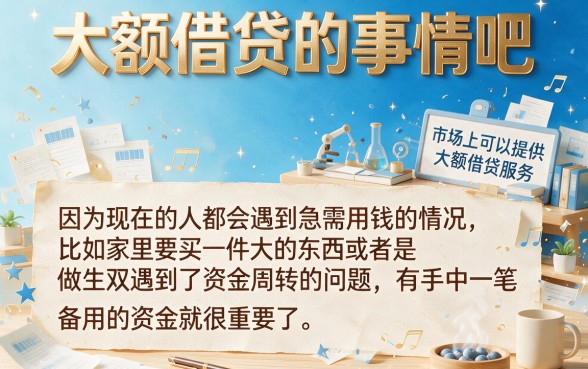 2026哪里可以大额借款人人1000？这5个随借随还平台选择超多