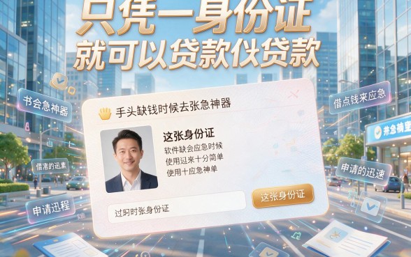 内部渠道曝光！光凭一张身份证能借钱的软件，这5个平台凭身份证轻松借4000