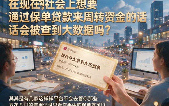 不看大数据的保单贷来了！这5个优势太惊艳