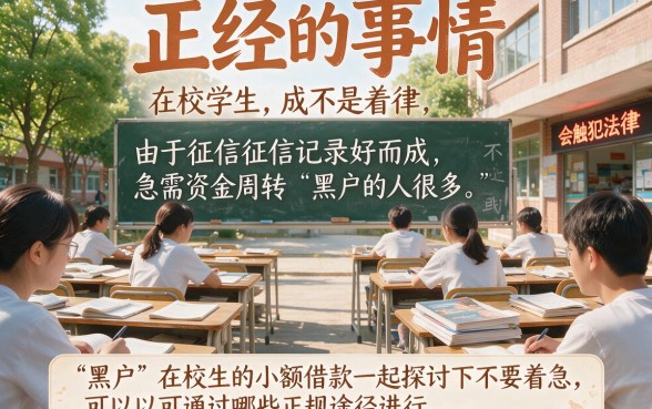 在校生黑户小额借钱必看！这5个正规平台可贷6000，速收藏