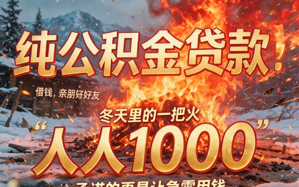 纯公积金贷款放款人人1000，2026正规靠谱渠道大盘点！深度解析这五个黑户也能下的贷款平台！