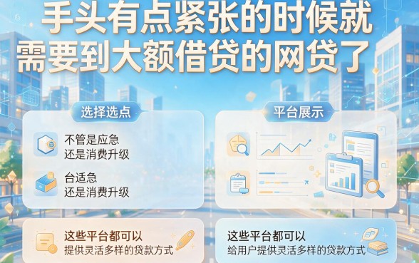 这5个可以大额借款的网贷口子，资质要求不高轻松借4000