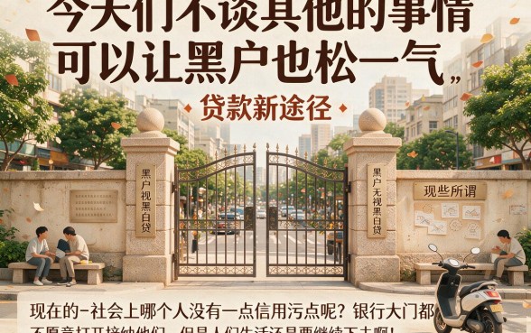 无视黑白、黑户专享的贷款新口子，这5个稳定下款渠道请珍藏！