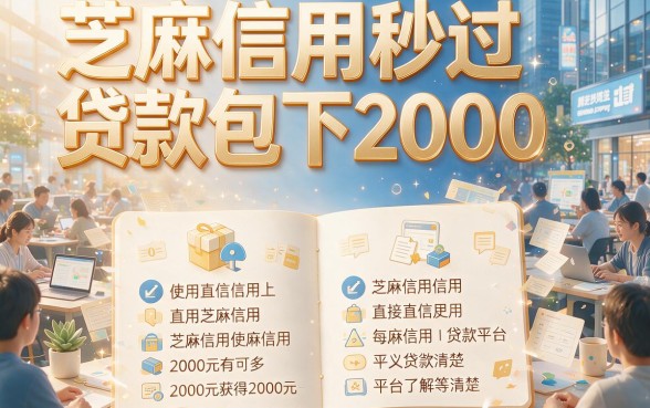 芝麻信用秒过的贷款包下2000，2026年亲测稳下款渠道！