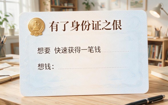 哪有凭身份证就能借钱的平台?这5个凭身份证就能借到30000的口子口碑超好
