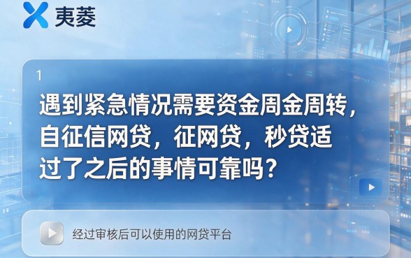 征信花了、网贷多也能秒信贷过？2026这5个平台6000元马上放款，流程省心到离谱
