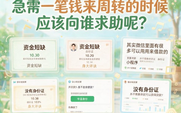 2026年重要察觉：不用身份证微信借钱软件有哪些？归总5个身份要求不高的借钱6000神器