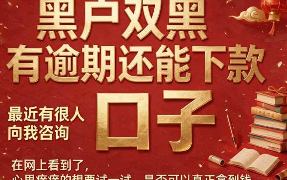 黑户双黑有逾期还能下款的口子真的靠谱吗？深度揭秘背后内幕