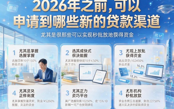 2026新贷款口子秒下款盘点！这5个贴心平台值得收藏