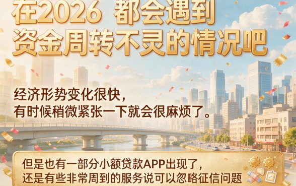 2026无视征信的小额贷款app排行榜，这5个必备神器速收藏！