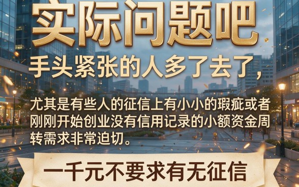 2026年一千不看征信贷款盘点,一万元一天仅2元利息