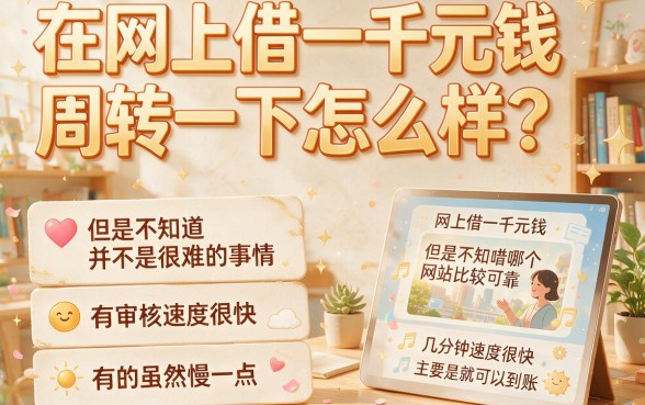 网上怎么容易借钱人人1000？2026无视征信必下款的5个贷款APP
