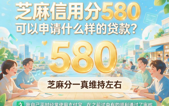 芝麻信用580分贷款必看！2026最新5大渠道全面讲透