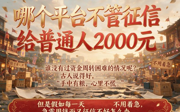 无视征信秒批2000！这几个借款2500门槛低的口子，应急场景亲测适配