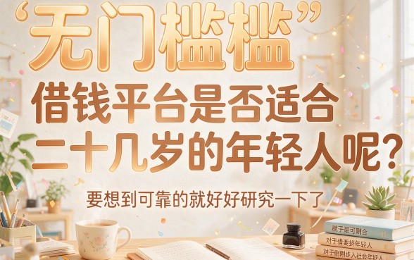 20岁必看！无门槛借钱平台真能下款吗？实测这5个正规借款6000元口子