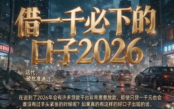 2026必下款口子！借1000秒到账，附5个无视征信下款4000的APP