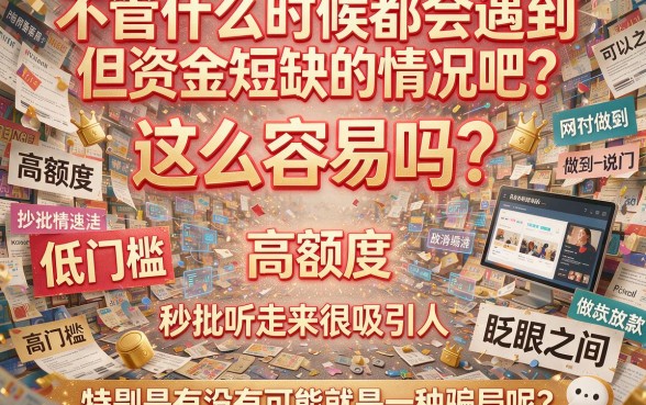 高额度低门槛秒批网贷真香？这5家用过都说行，速看！