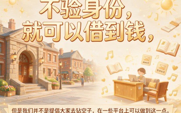 借钱不用身份验证？这五个平台盘点全面归集！