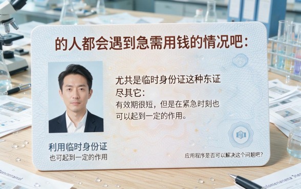 2026年这5个凭临时身份证也能借款2000的APP,周转必看!