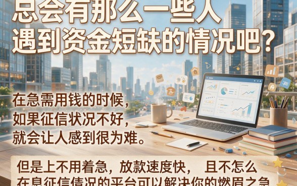 适合黑户2026这5个放款快的不看征信的平台，审核快通过率高，能选的余地很足！
