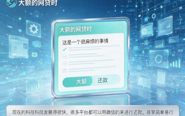2026最新实测!大额网贷怎么通过微信还款?这5个平台支持2000起借直接还