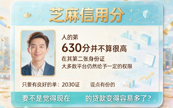 630分必下！2026最新芝麻信用分贷款平台盘点，这5个口子秒批2000
