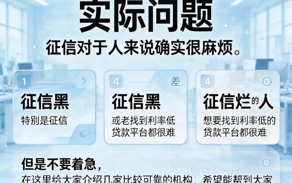 征信黑、征信不好、征信烂也能借！2026利息低的贷款平台推荐，这5个口子9000元秒批操作简单