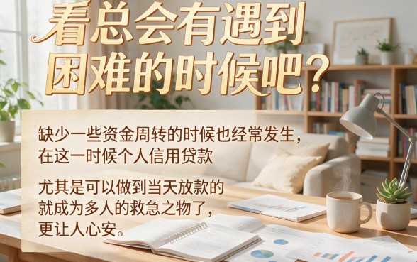 当天到账！2026年个人信用贷款容易过的口子真不少，这5个随便挑！