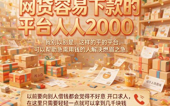 这5个网贷易下款的平台人人2000起，应急借款5000秒通过
