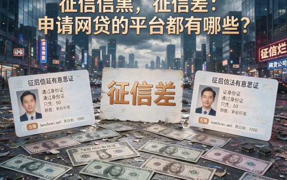 征信黑、征信不好、征信烂，凭身份证贷款的网贷有哪些？真相揭秘速看！