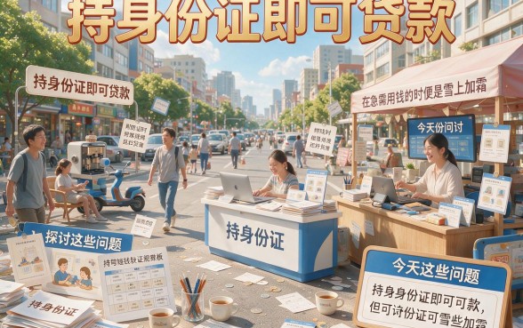 有身份证就能借钱，这些凭身份证秒下5000的口子靠谱吗？