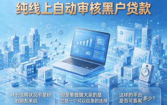 实测！纯线上自动审核黑户贷款口子，50000额度秒批到账