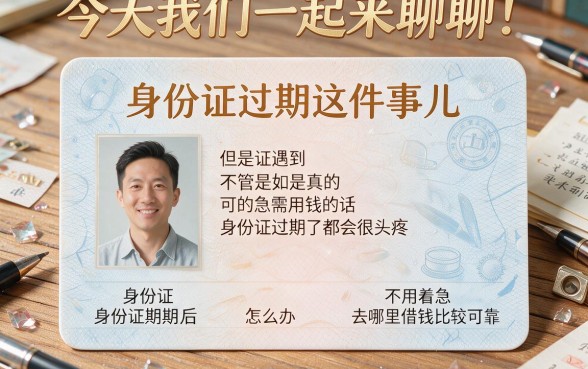 身份证过期急用钱在哪借？2026实测这5个还能下款的借款软件