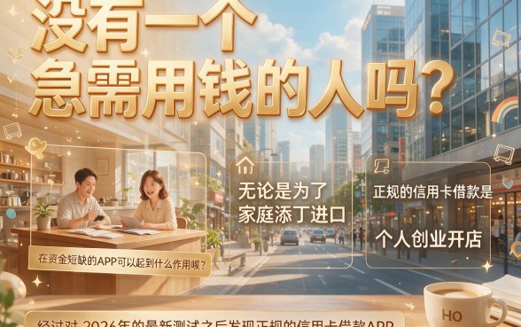2026年抢先看！5个资质要求低、秒过的正规信用卡借款APP推荐