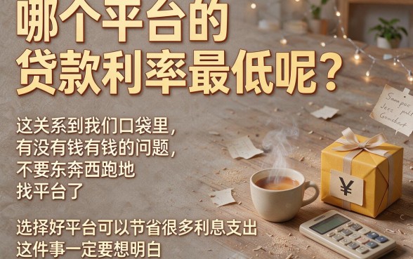 哪个平台贷款利息低最少？这5个口子利息低对资质要求还不高
