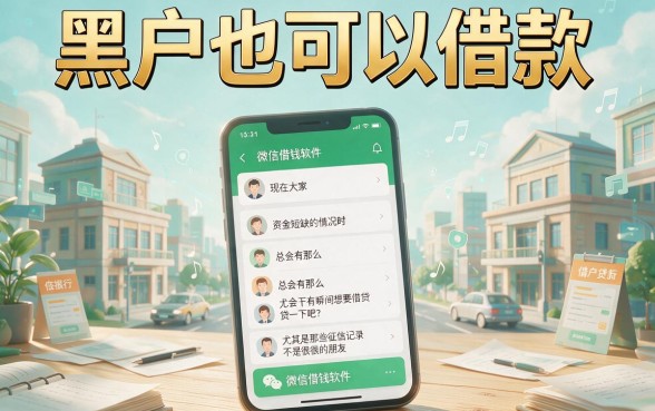 黑户微信借钱软件有哪些好用？靠谱平台实测盘点来了！
